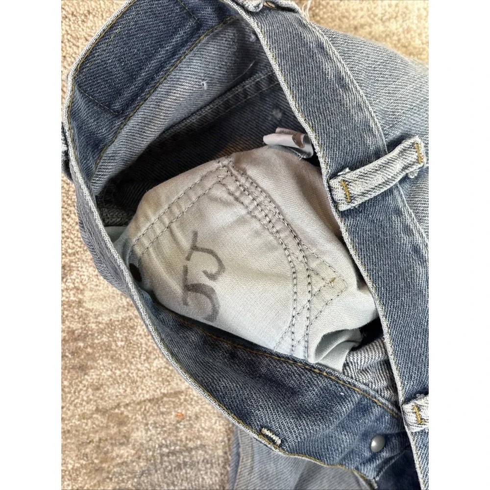 Vintage Roll Bucks‎ Jeans 34x34 USA Made Distressed Faded Straight Leg